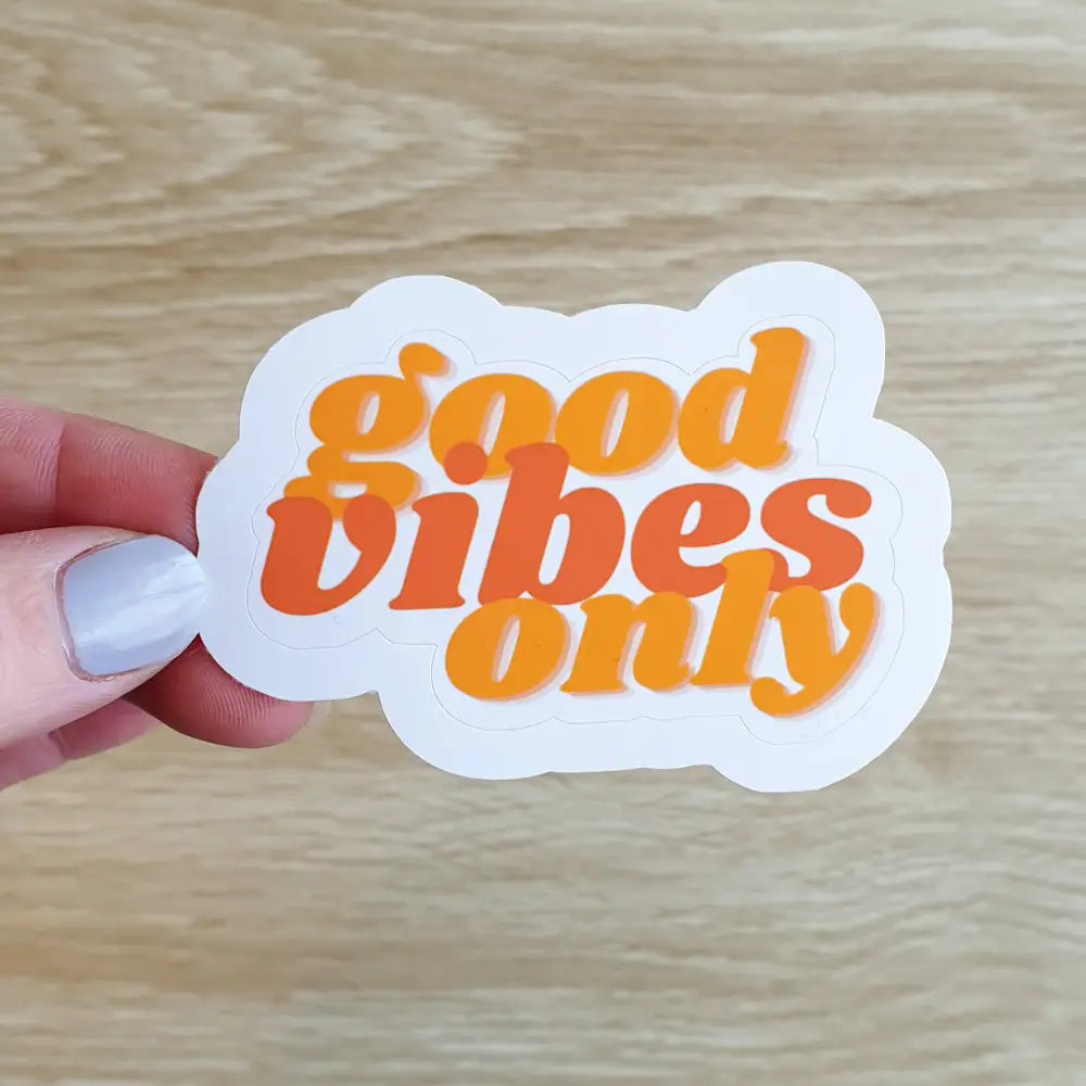 Wellington planner accessory sticker with good vibes