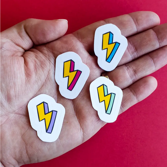 Mini Lightning Bolt Sticker - Decorative Stickers