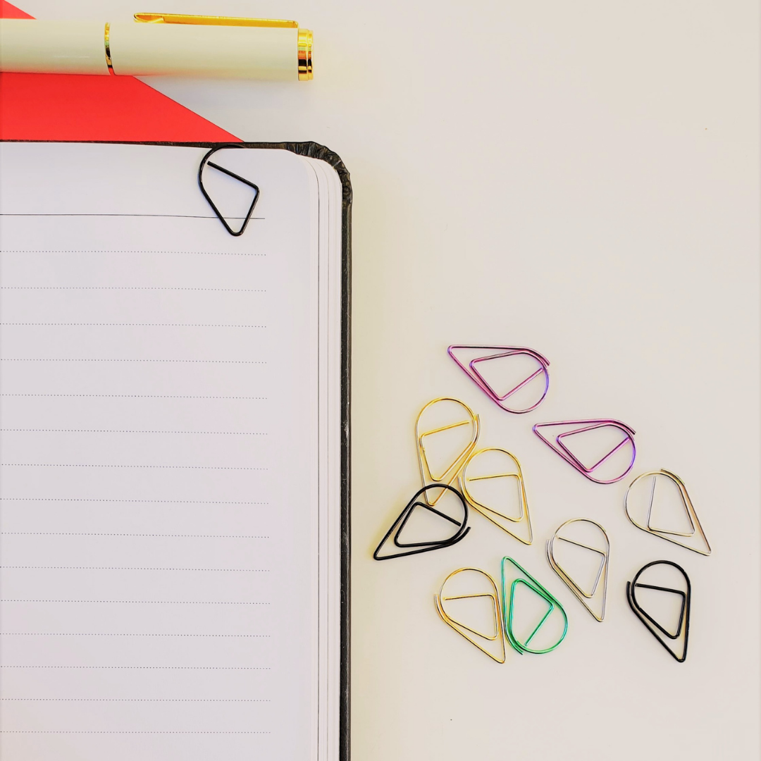 water-drop-paper-clips-planner-accessories